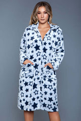 2068 Ultra Soft Starry Button Up Robe - Luxurious Comfort, robes, $ 45.00, A Moment Of Now™