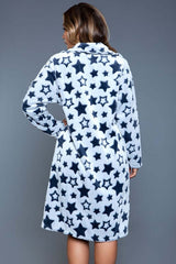 2068 Ultra Soft Starry Button Up Robe - Luxurious Comfort, robes, $ 45.00, A Moment Of Now™