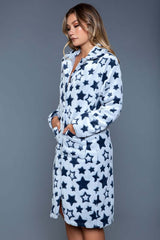 2068 Ultra Soft Starry Button Up Robe - Luxurious Comfort, robes, $ 45.00, A Moment Of Now™