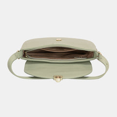 David Jones Metal Buckle Shoulder Bag - Chic Style, Shoulder Bags, $ 45.00, A Moment Of Now™