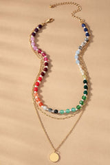 Layers Chunky Beaded & Chain Pendant Necklace, Necklaces, $ 18.00, A Moment Of Now™