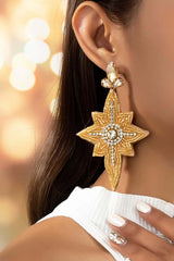 Christmas Star Holiday Beaded Drop Earrings, Earrings, $ 25.95, A Moment Of Now™