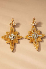 Christmas Star Holiday Beaded Drop Earrings, Earrings, $ 25.95, A Moment Of Now™