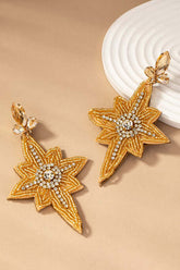 Christmas Star Holiday Beaded Drop Earrings, Earrings, $ 25.95, A Moment Of Now™