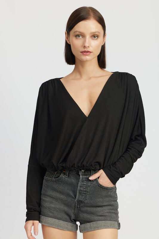 Dolman Twist Front Long Sleeve Top - Bold Style, Tops, $ 55.95, A Moment Of Now™