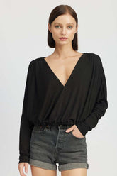 Dolman Twist Front Long Sleeve Top - Bold Style, Tops, $ 55.95, A Moment Of Now™
