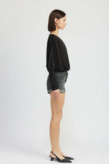 Dolman Twist Front Long Sleeve Top - Bold Style, Tops, $ 55.95, A Moment Of Now™
