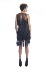 Flapper Chic Tassel Dress in Black + Sapphire | Boutique In USA, Dresses, $ 198.00, A Moment Of Now™