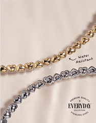 Heart Charm Tennis Bracelet, Bracelets, $ 68.00, A Moment Of Now™
