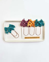 3-Pack Mini Macrame Bookmarks – Handmade Boho Fiber Art for Book Lovers