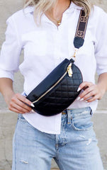 Myra Quilted Leather Crescent Sling Bag, Sling Bags, $ 55.00, A Moment Of Now™
