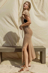 Taupe Open Sweater Cover-Up Dress | Stylish Versatility, Dresses, $ 66.95, A Moment Of Now™