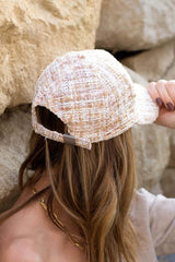 Tweed Sparkle Ball Cap Hat | Elevate Your Style, Caps, $ 43.95, A Moment Of Now™