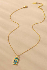 Waterproof Tarot Card Natural Stone Necklace, Necklaces, $ 25.00, A Moment Of Now™