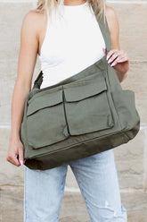 Nova Oversize Canvas Messenger Bag - Stylish & Durable, Messenger Bags, $ 62.95, A Moment Of Now™