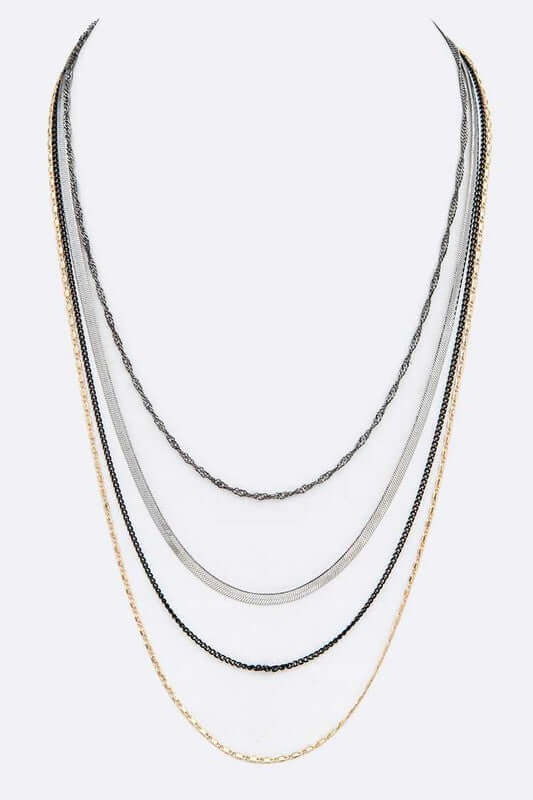 Urban Harmony Layered Chain Necklace - Stylish & Chic, Necklaces, $ 24.95, A Moment Of Now™