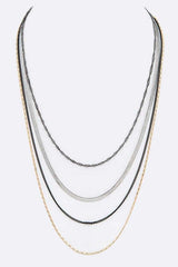 Urban Harmony Layered Chain Necklace - Stylish & Chic, Necklaces, $ 24.95, A Moment Of Now™