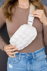 Anya Quilted Puffer Sling Bum Bag - Trendy & Stylish, Sling Bags, $ 59.95, A Moment Of Now™