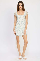 Charming Mini Floral Print Dress with Bow Detail, Dresses, $ 58.95, A Moment Of Now™