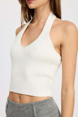 Stylish Ribbed Halter Neck Top for Every Occasion, Tops, $ 49.95, A Moment Of Now™
