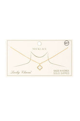 Gold Dipped Clover Pendant Necklace | Good Luck Charm, Necklaces, $ 17.95, A Moment Of Now™