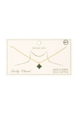 Gold Dipped Clover Pendant Necklace | Good Luck Charm, Necklaces, $ 17.95, A Moment Of Now™