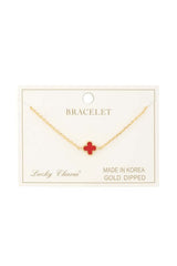 Gold Dipped Clover Pendant Bracelet | Elegant Jewelry, Bracelets, $ 17.95, A Moment Of Now™