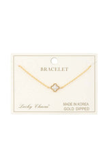 Gold Dipped Clover Pendant Bracelet | Elegant Jewelry, Bracelets, $ 17.95, A Moment Of Now™