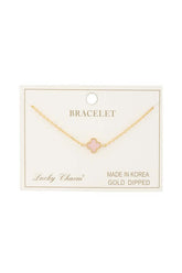 Gold Dipped Clover Pendant Bracelet | Elegant Jewelry, Bracelets, $ 17.95, A Moment Of Now™