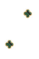 Gold Dipped Clover Stud Earrings - Luck & Charm, Earrings, $ 17.95, A Moment Of Now™