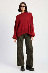 Grey Leopard Mid Rise Wide Leg Cargo Pants, Pants, $ 75.00, A Moment Of Now™