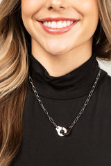 18K Stainless Steel Handcuff Necklace - Edgy & Stylish, Necklace, $ 18.00, A Moment Of Now™