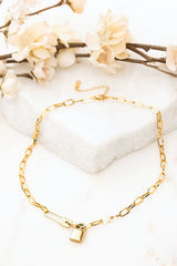 18K Stainless Steel Lock & Clip Chain Necklace, Necklaces, $ 15.00, A Moment Of Now™