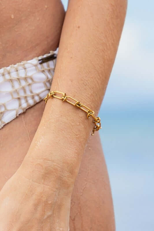 18k Stainless Steel Barbed Wire Chain Bracelet, Bracelets, $ 15.00, A Moment Of Now™