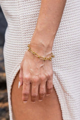 18k Stainless Steel Barbed Wire Chain Bracelet, Bracelets, $ 15.00, A Moment Of Now™