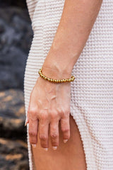 18K Stainless Steel Twisted Bead Bracelet, Bracelets, $ 18.00, A Moment Of Now™