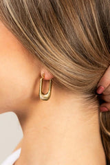 18K Stainless Steel Mini Rectangle Hoop Earrings, Earrings, $ 15.00, A Moment Of Now™