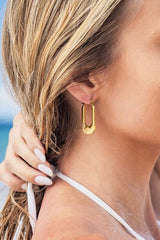 18K Stainless Steel Mini Rectangle Hoop Earrings, Earrings, $ 15.00, A Moment Of Now™