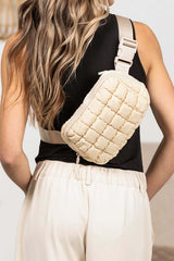 Evyn Quilted Puffer Sling Belt Bum Bag - Stylish & Convenient, Sling Bags, $ 35.00, A Moment Of Now™