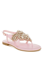 Nayasa Pn Buckle Pearls Flats Sandals - Stylish Comfort, Sandals, $ 79.99, A Moment Of Now™