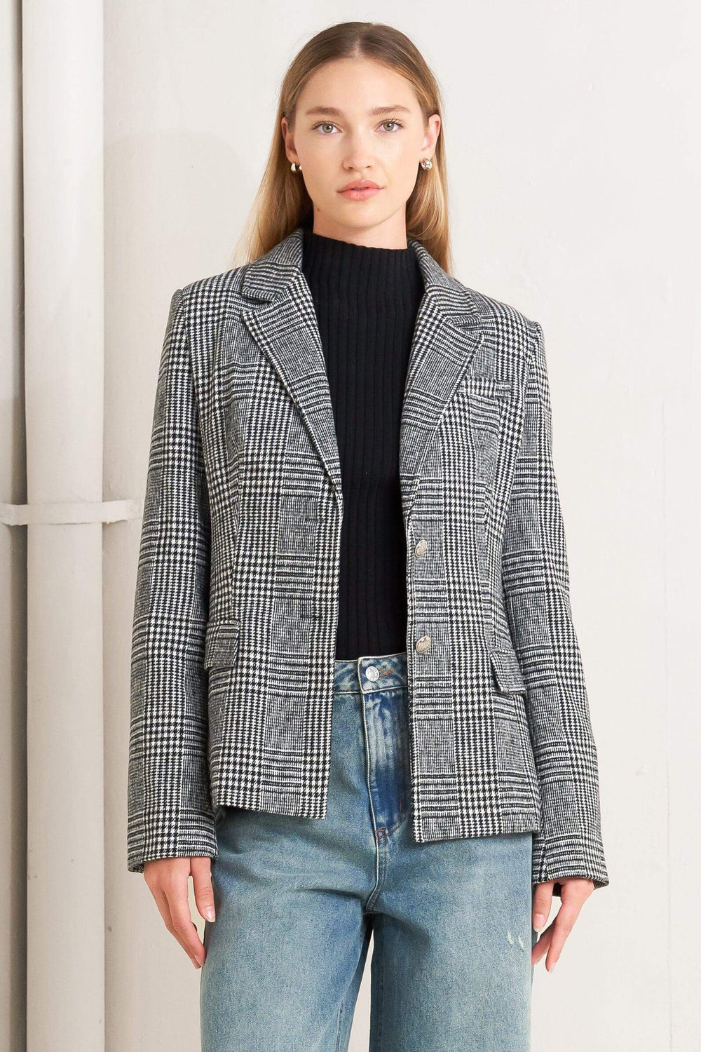 City Checkline Woolen Woven Jacket | Boutique In USA, Jackets, $ 84.00, A Moment Of Now™