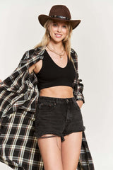 Plus Size Plaid Print Collar Long Shirt Dress, Dresses, $ 69.00, A Moment Of Now™