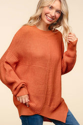 Pumpkin Spice Asymmetric Sweater – Trendy & Cozy, Sweaters, $ 45.00, A Moment Of Now™