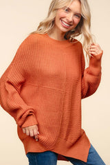 Pumpkin Spice Asymmetric Sweater – Trendy & Cozy, Sweaters, $ 45.00, A Moment Of Now™