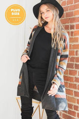 Plus Size Colorful Strip Open Front Cardigan, Cardigans, $ 71.95, A Moment Of Now™