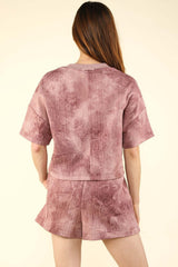 Mauve Quilted Crop Top and Shorts Set - Stylish Comfort, Outfit Sets, $ 45.00, A Moment Of Now™
