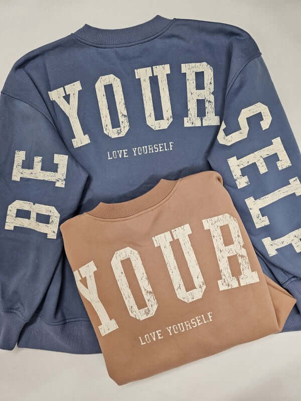 Be Your Self Sweatshirt - Oversized Comfort, Sweatshirts, $ 65.00, A Moment Of Now™