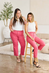 Sunkissed Pink Crop Dylan Tummy Control Jeans, Jeans, $ 59.00, A Moment Of Now™