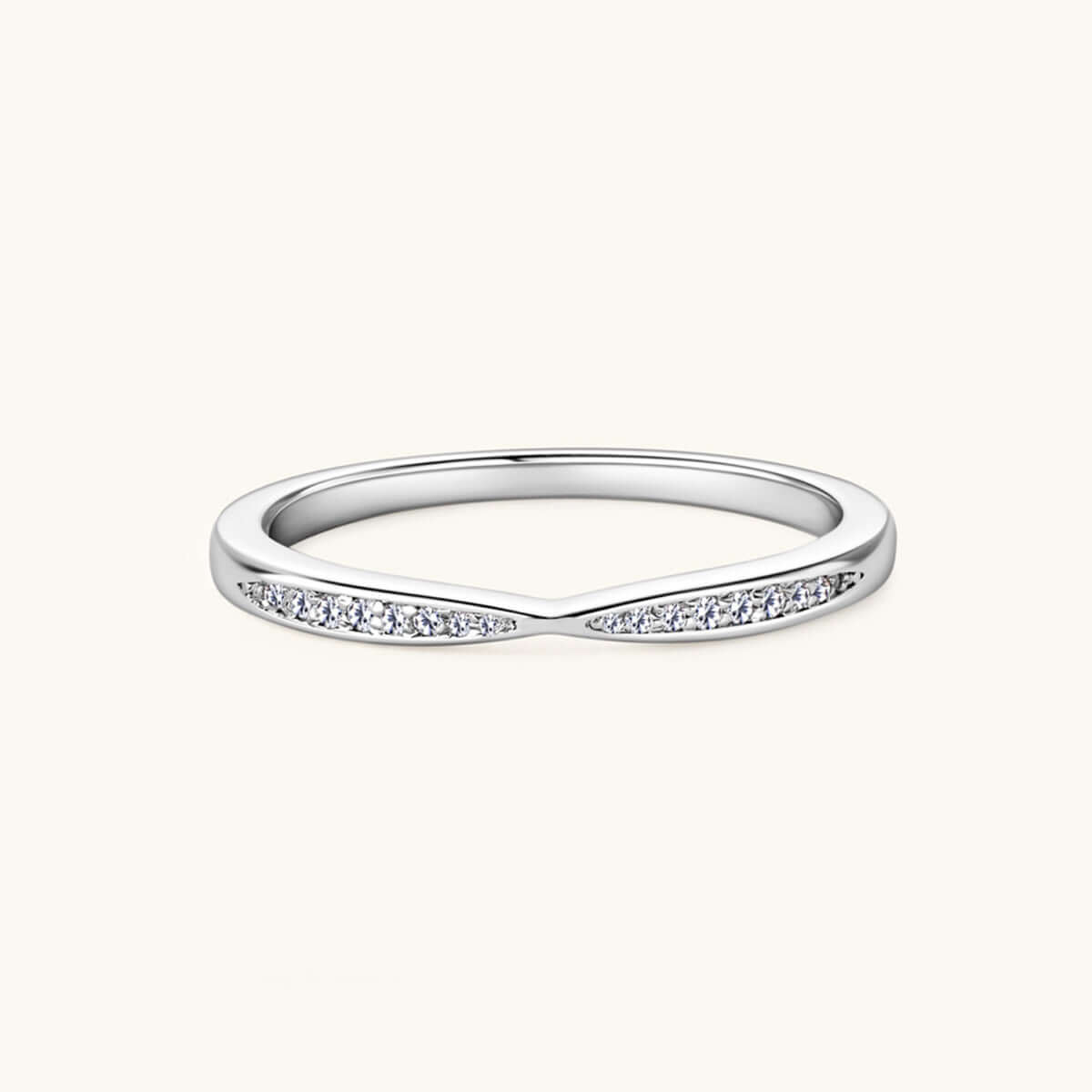 925 Sterling Silver Moissanite Ring - Luxury Elegance, Rings, $ 55.00, A Moment Of Now™