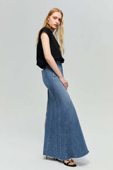 Ocean Wave Denim Skirt HJ821, , $ 118.00, A Moment Of Now™